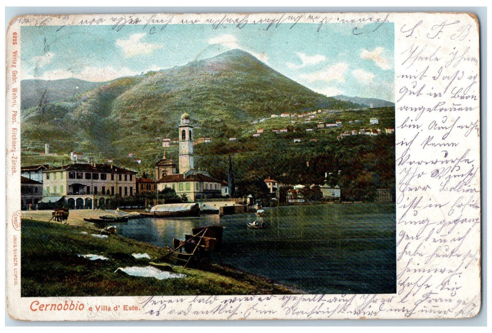 Cernobbio Como Lombardy Italy Postcard Villa D\' Este 1904 Posted Antique