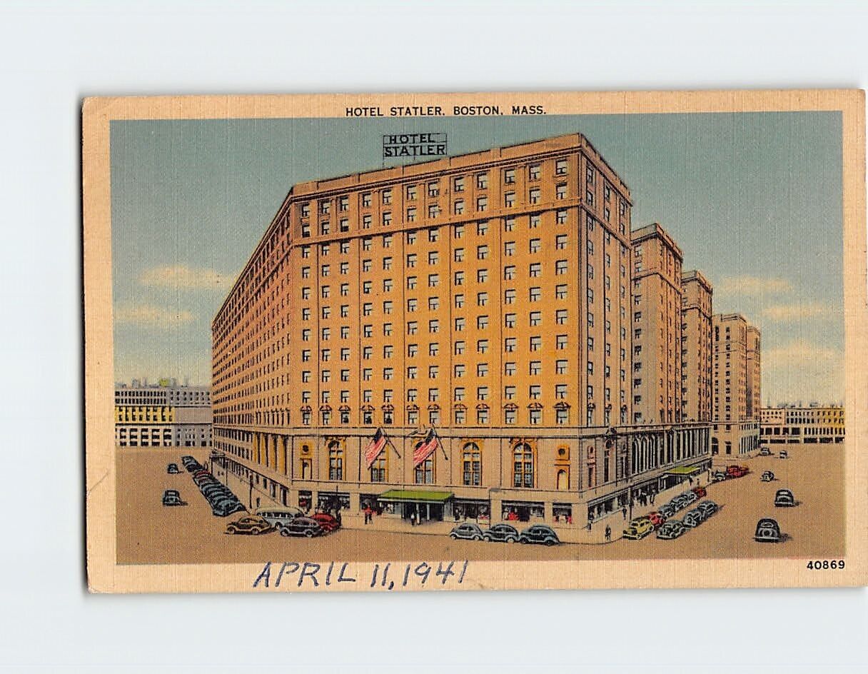 Postcard Hotel Statler Boston Massachusetts USA