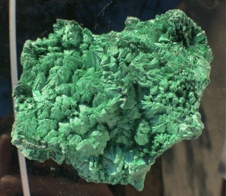 Raw Fibrous/Druzy Malachite Specimen Crystal Gemstone, 330-Gram / From Congo
