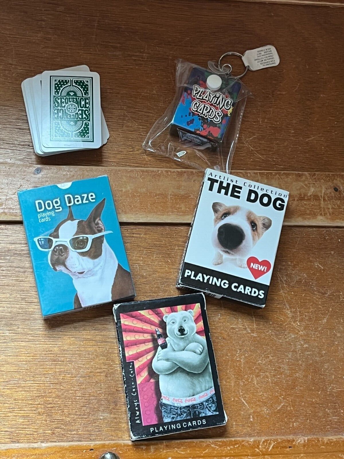 Lot of Small DOG DAZE & Bicycle Artist Collection THE DOGG & Coca-Cola Playing 