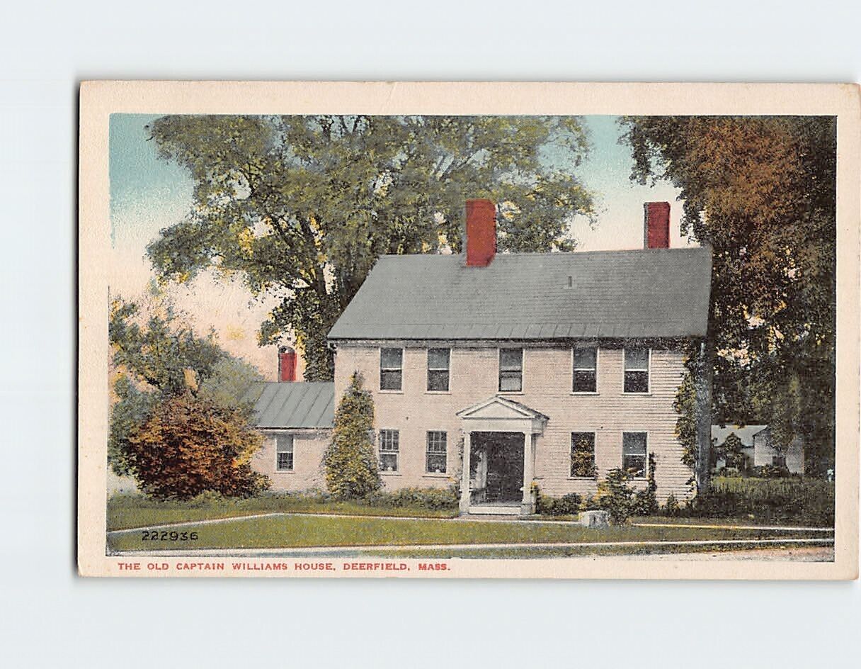 Postcard The Old Captain Williams House, Deerfield, Massachusetts