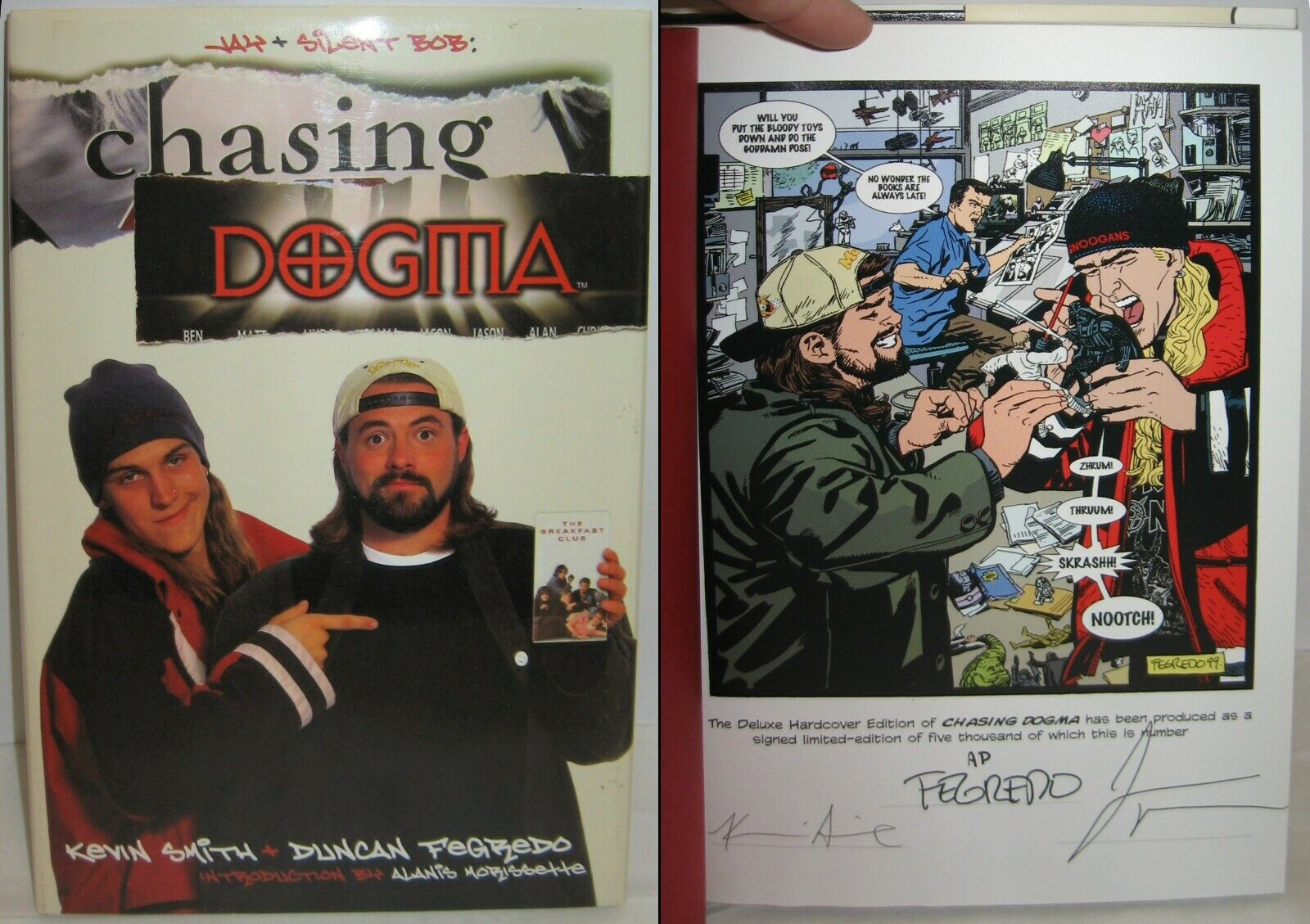 CHASING DOGMA KEVIN SMITH SIGNED UNNUMBERED ARTIST�S PROOF Jay and Silent Bob HC