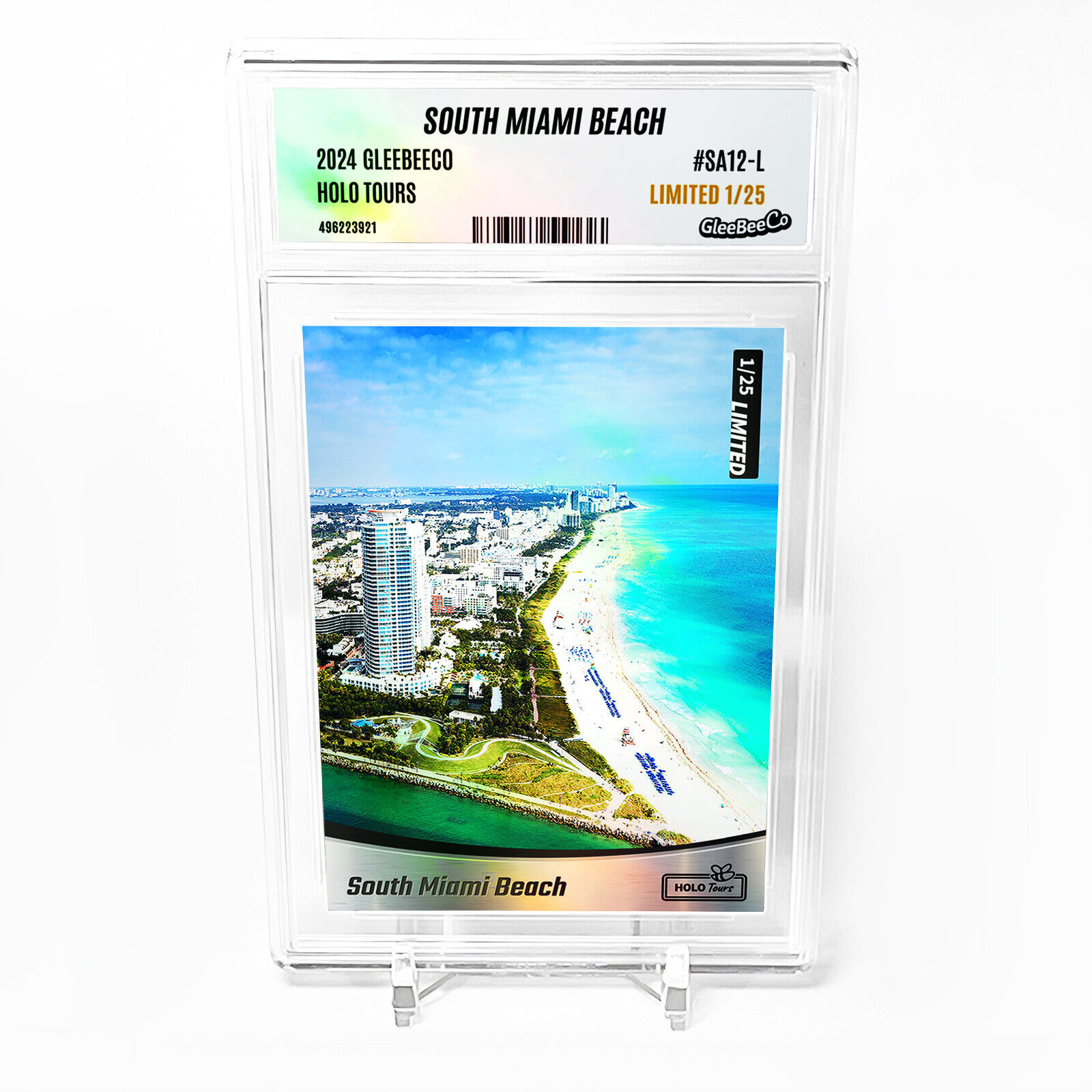 SOUTH MIAMI BEACH Photo Card 2024 GleeBeeCo Holo Tours Florida #SA12-L /25 Made