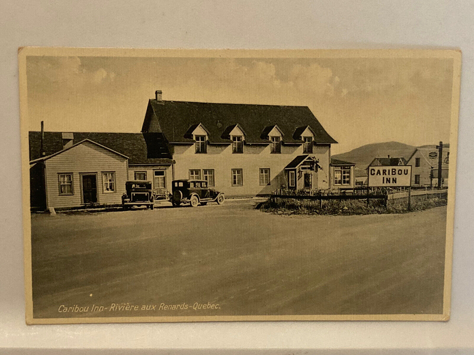 Caribou Inn Photo Riviere aux Renards Quebec Canada Vintage Postcard c.1915-1930