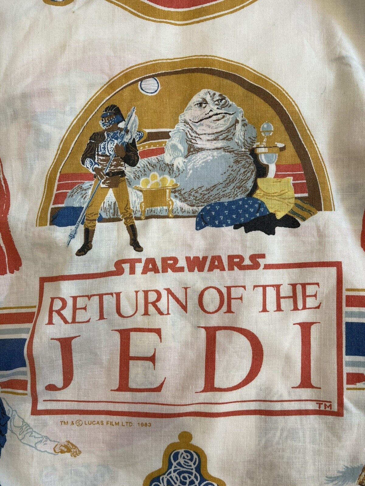 Vintage 1983 Return of the Jedi Star Wars Twins Bed Sheets