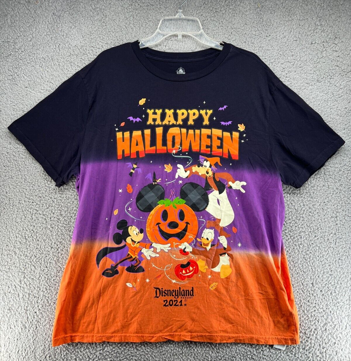 Disney Parks Happy Halloween 2021 Mickey & Friends Ombré T-Shirt Adult XL