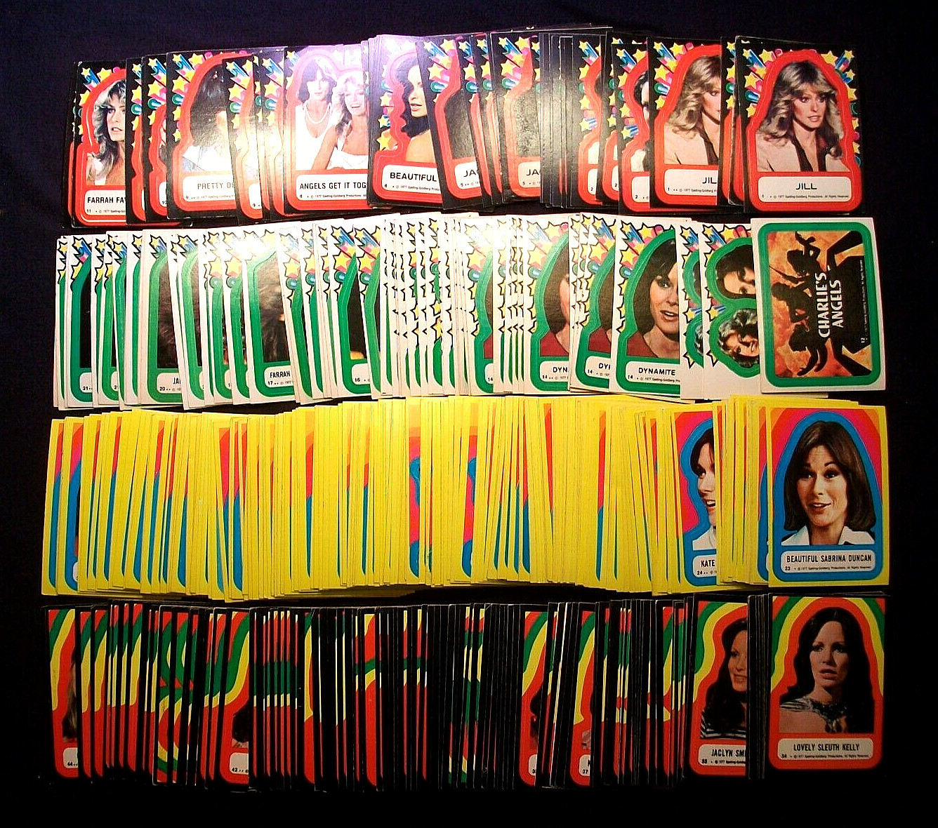1977 Topps CHARLIE\'S ANGELS sticker cards QUANTITY U PICK READ BEFORE BUYING