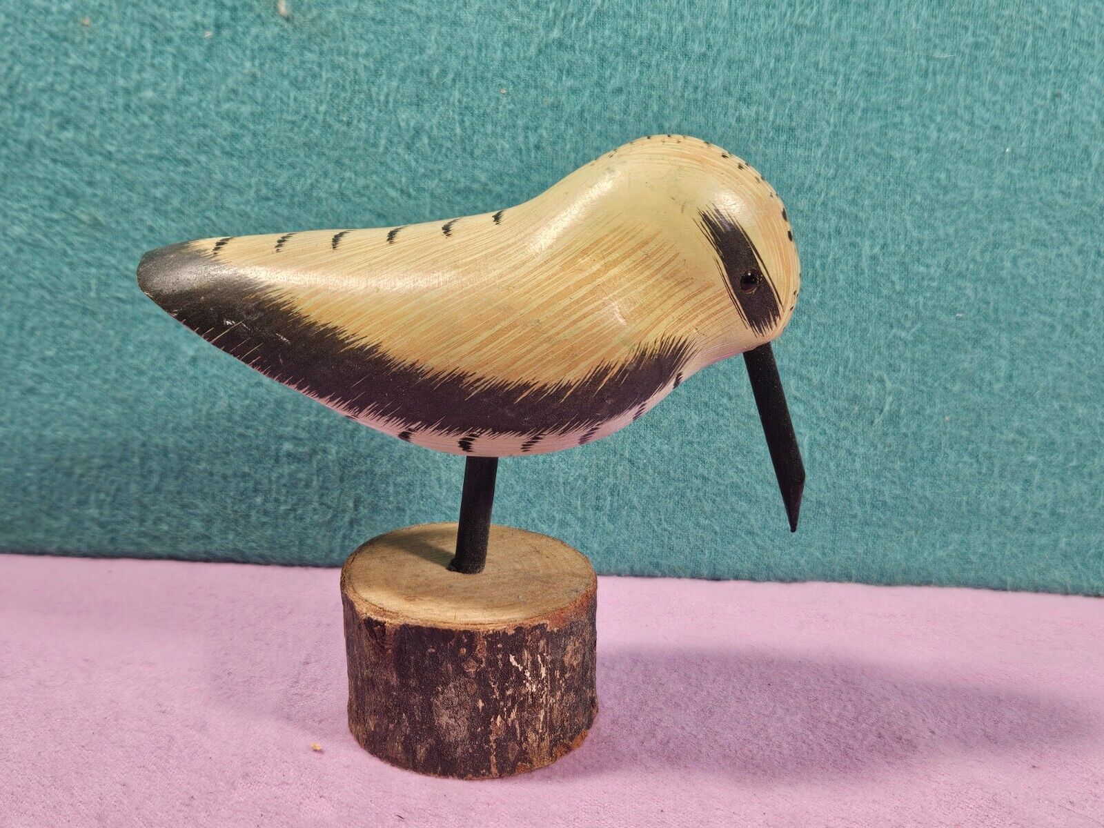 Vintage Heritage Mint Ltd Painted Wood Wooden Sandpiper Shore Bird Folk Art 