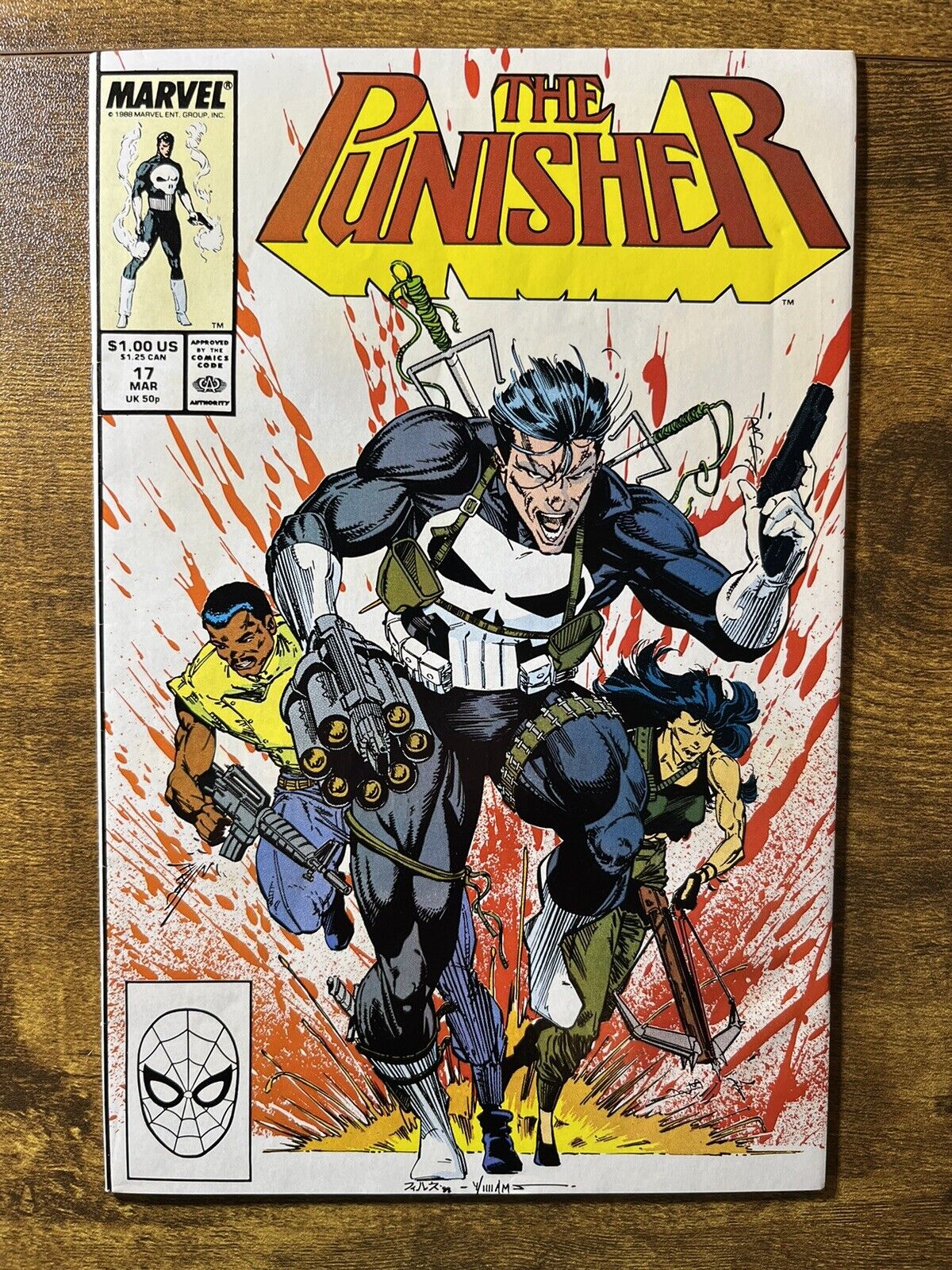THE PUNISHER 17 DIRECT EDITION SCOTT WILLIAMS CLASSIC COVER MARVEL COMICS 1989