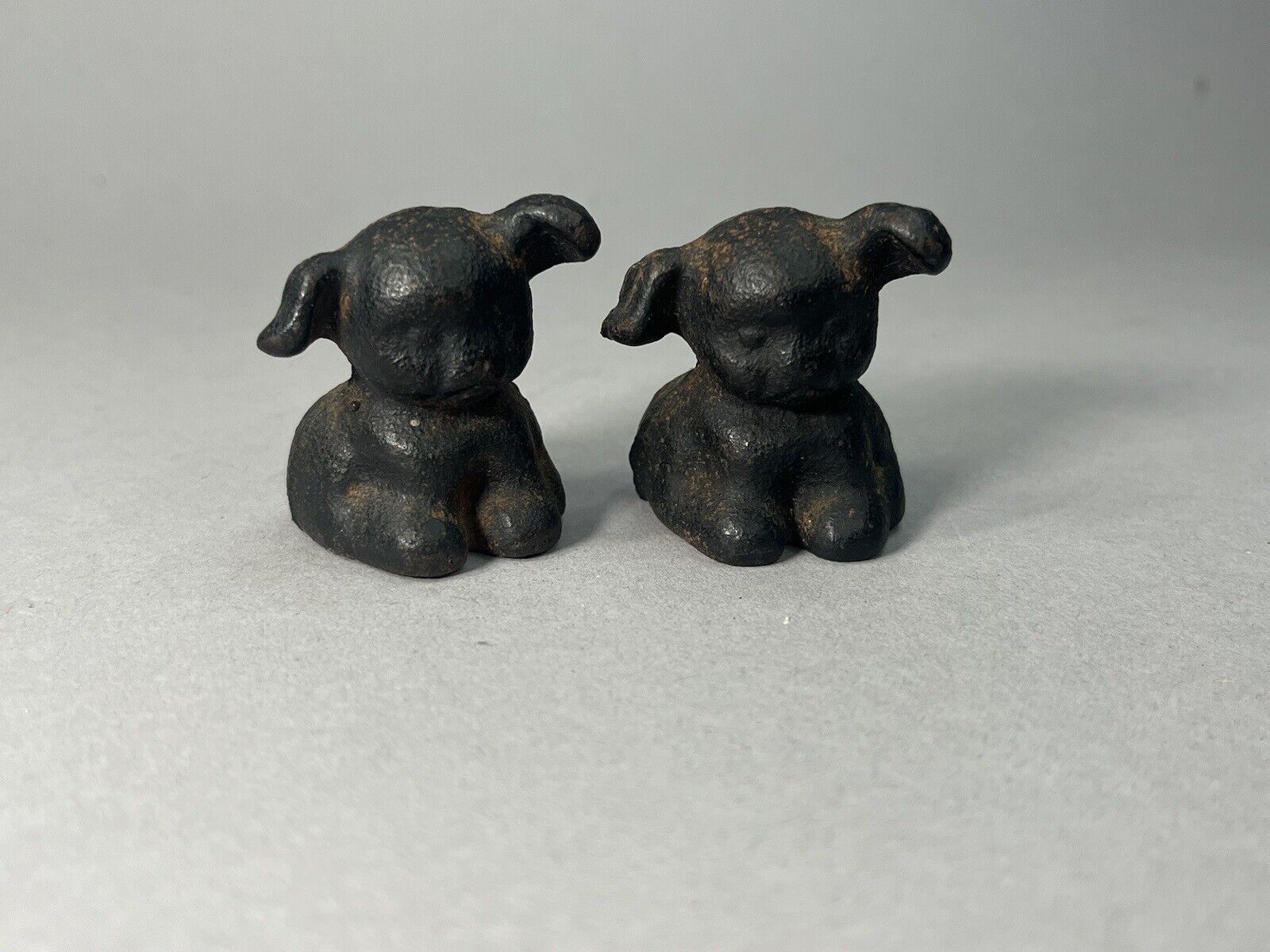 Vintage Griswold Pups PaperWeight Cast Iron Puppy Dog Figures