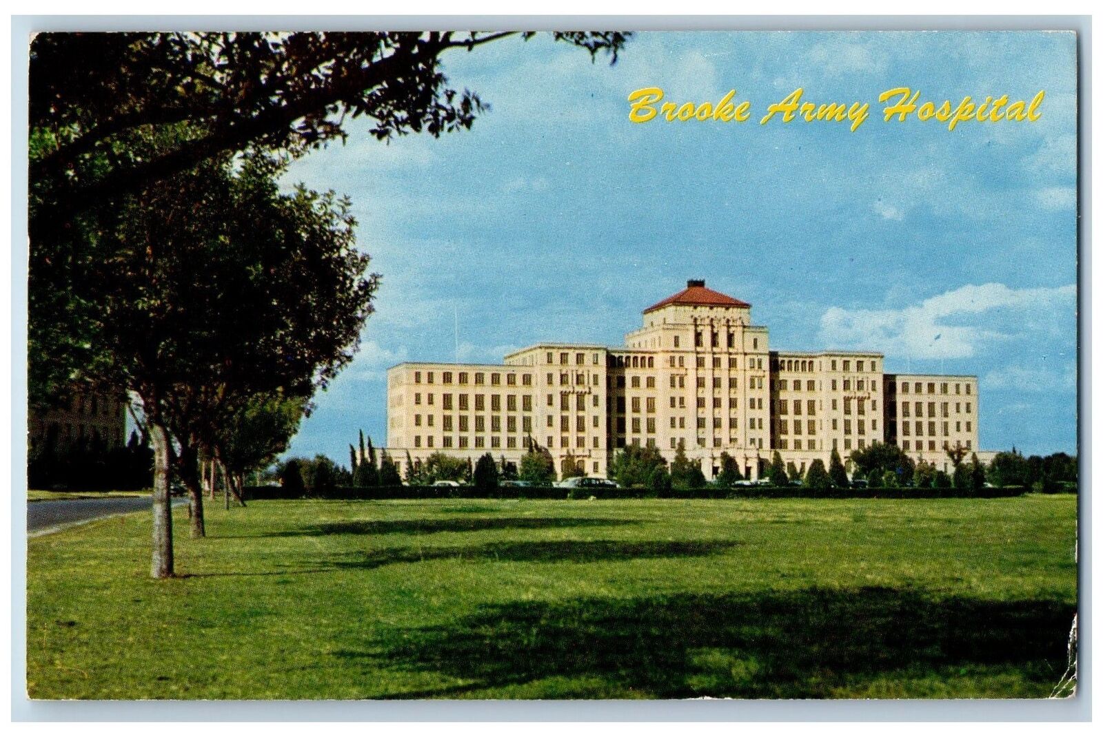 San Antonio Texas TX Postcard Brooke-Army Hospital Building Exterior c1960\'s