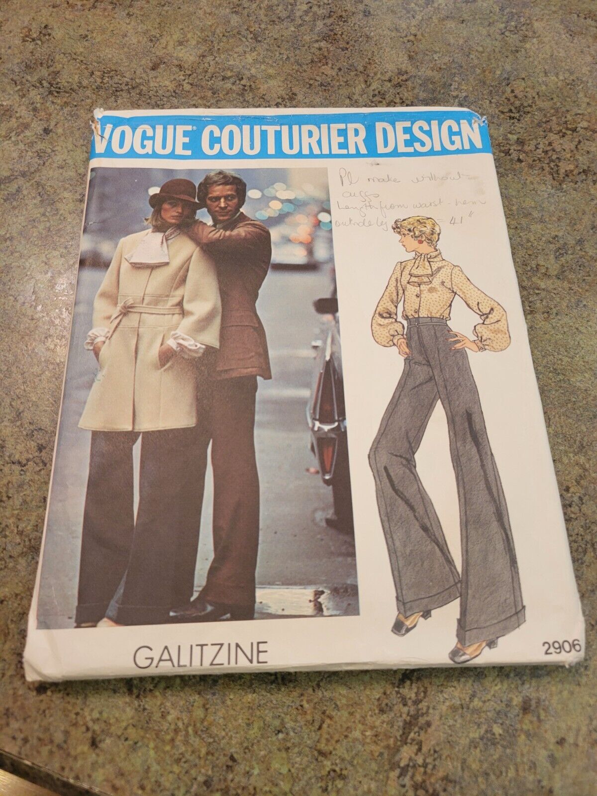 VOGUE Couturier Design #2906 Pattern UNCUT Vintage GALITZINE Size 10