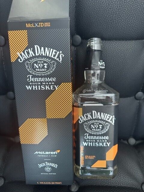 Jack Daniels Limited Edition McLaren Empty Bottle With Gift Box 2023 No Lid