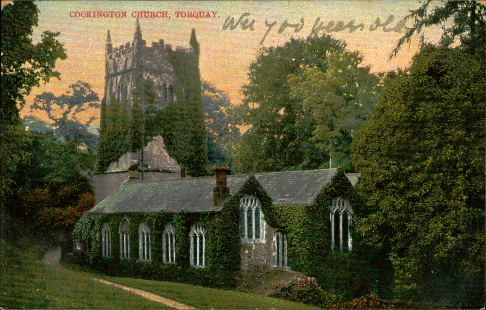 Postcard: COCKINGTON CHURCH, TORQUAY. шичюкенне