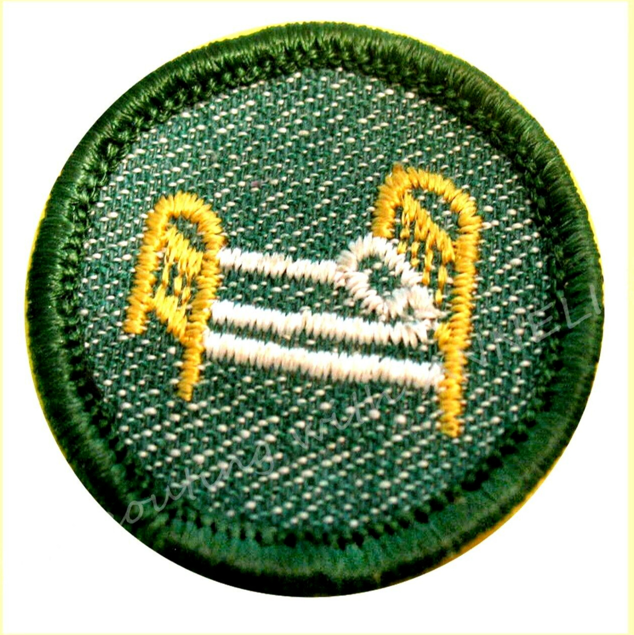 NEW 1955, HOME NURSE Intermediate Girl Scout Badge Hospital Bed Cot 