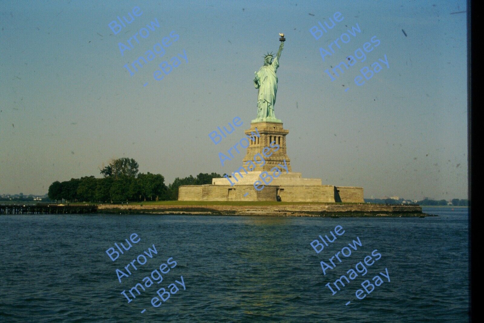 1987 35mm slide Statue of Liberty  New York Harbor #1621