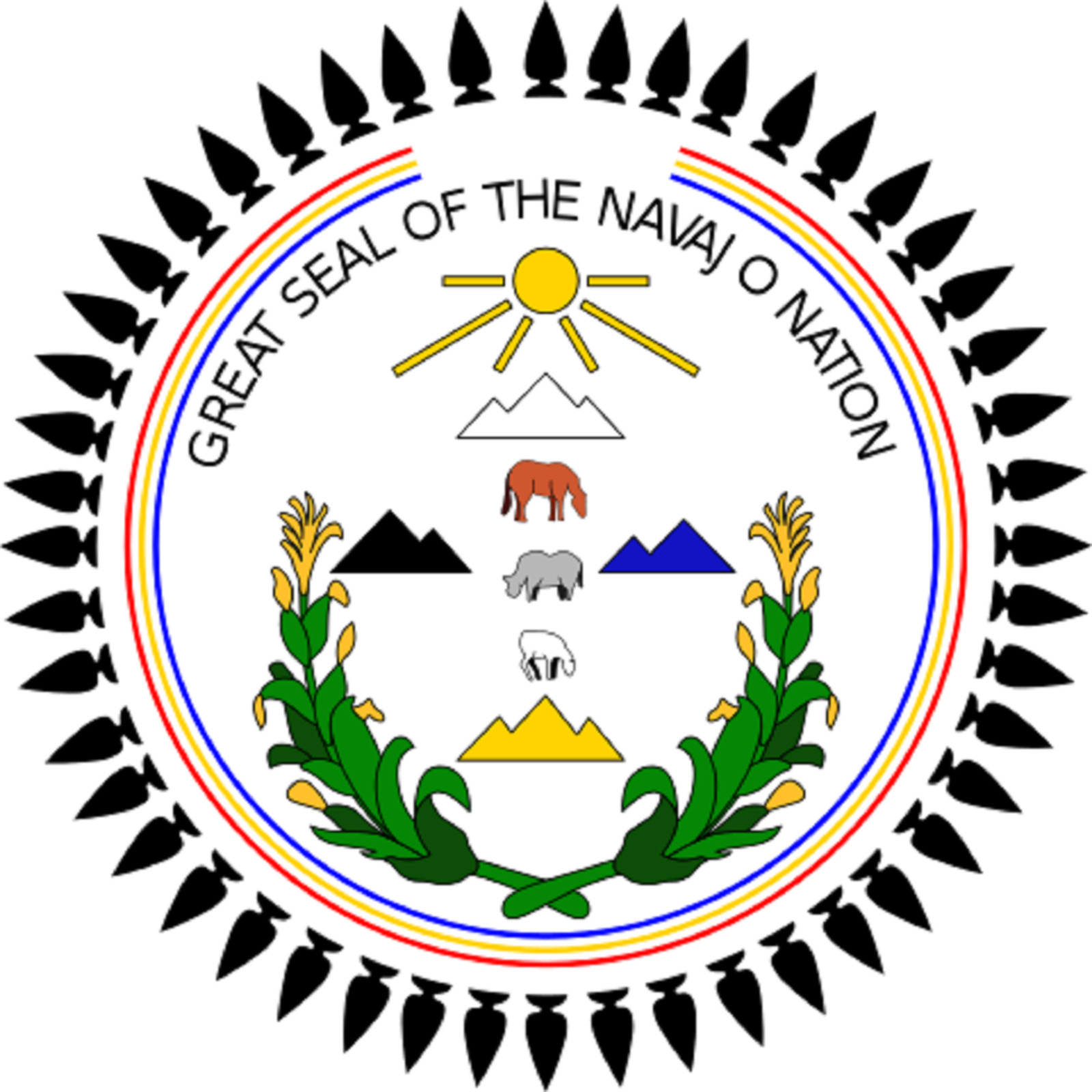 Great Seal of the Navajo Nation Self-adhesive Vinyl Decal
