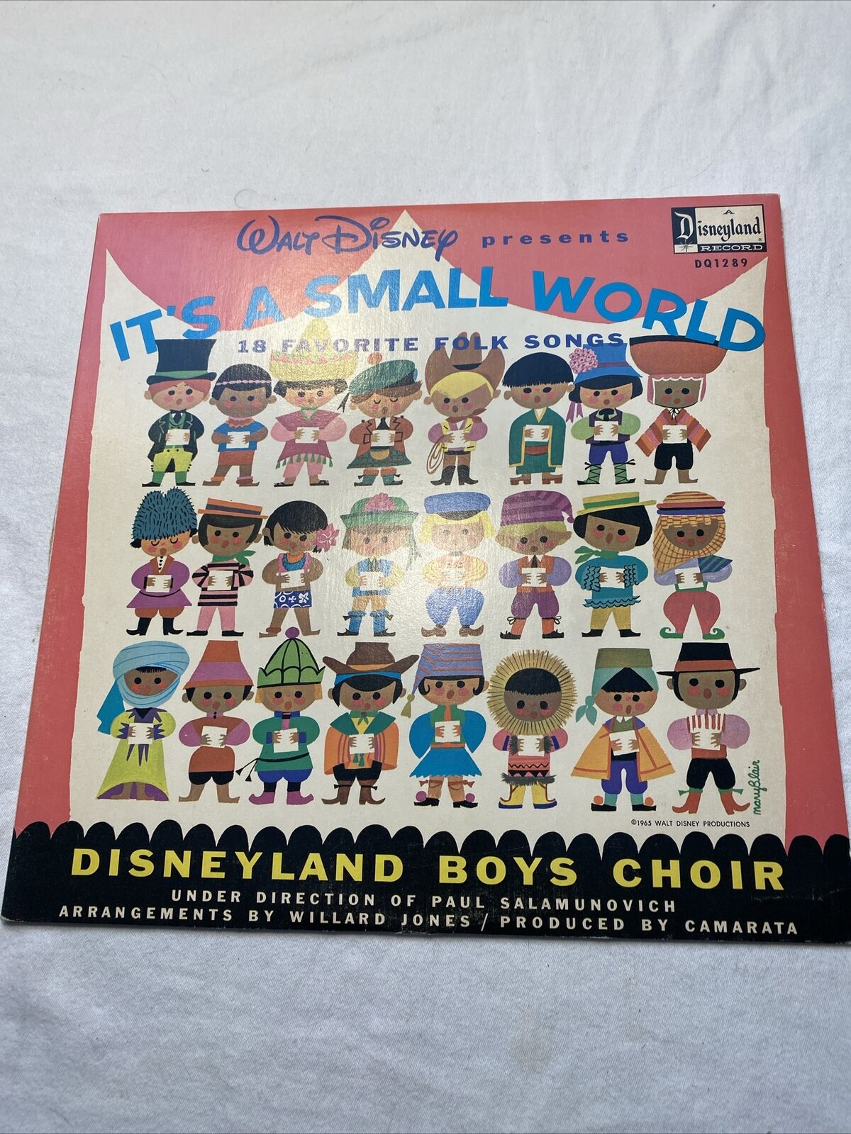 Walt Disney Presents It\'s A Small World 1965 Vinyl LP Record # 1289 Disneyland