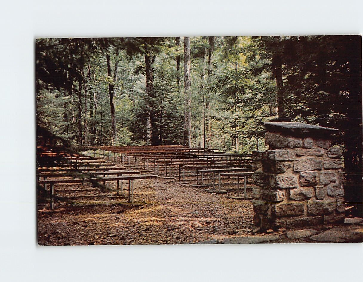 Postcard Outdoor Cathedral Camp Swatara Bethel Pennsylvania USA