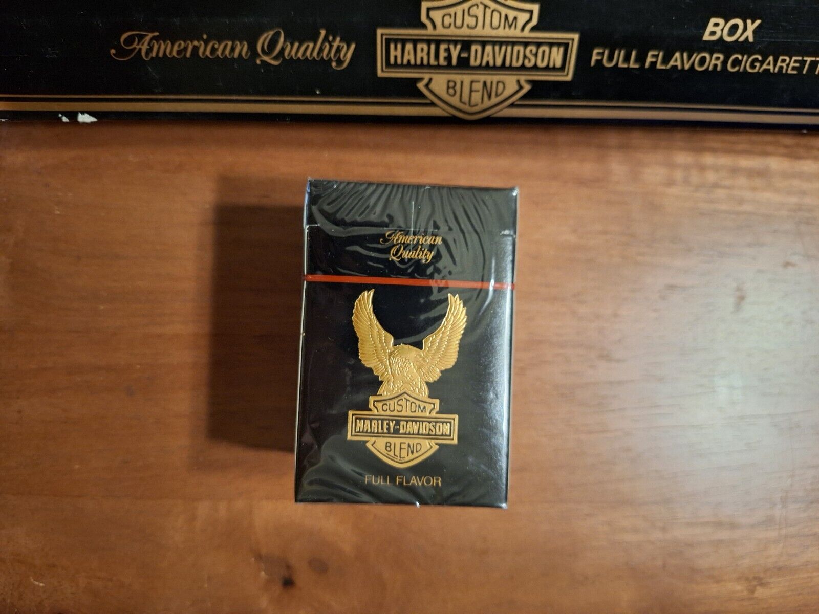 Rare Vintage Harley-Davidson Cigarettes - Box, Full Flavor, Unopened, No Damage
