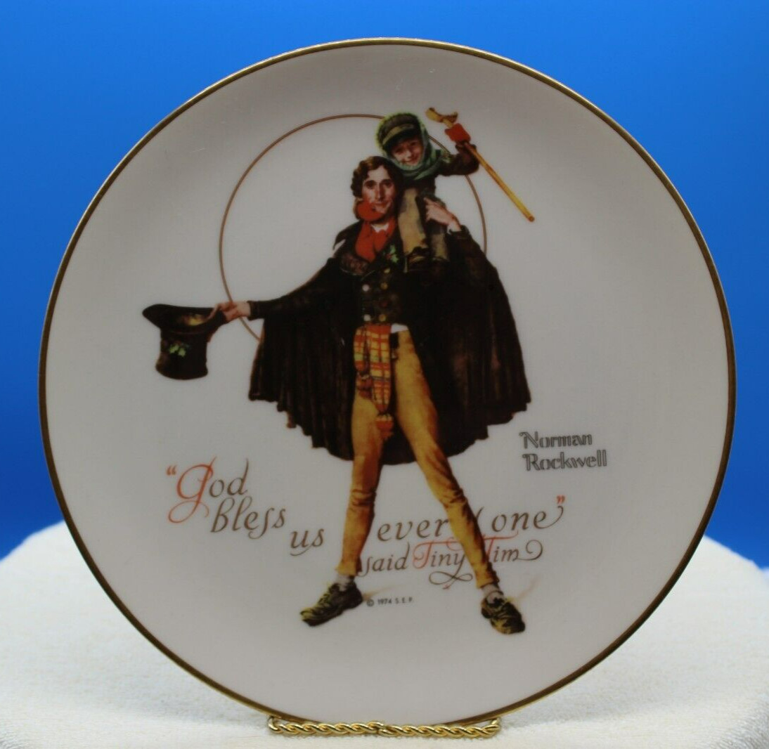 1974 Gorham Annual Collector's Edition Norman Rockwell/Charles Dickens Plate