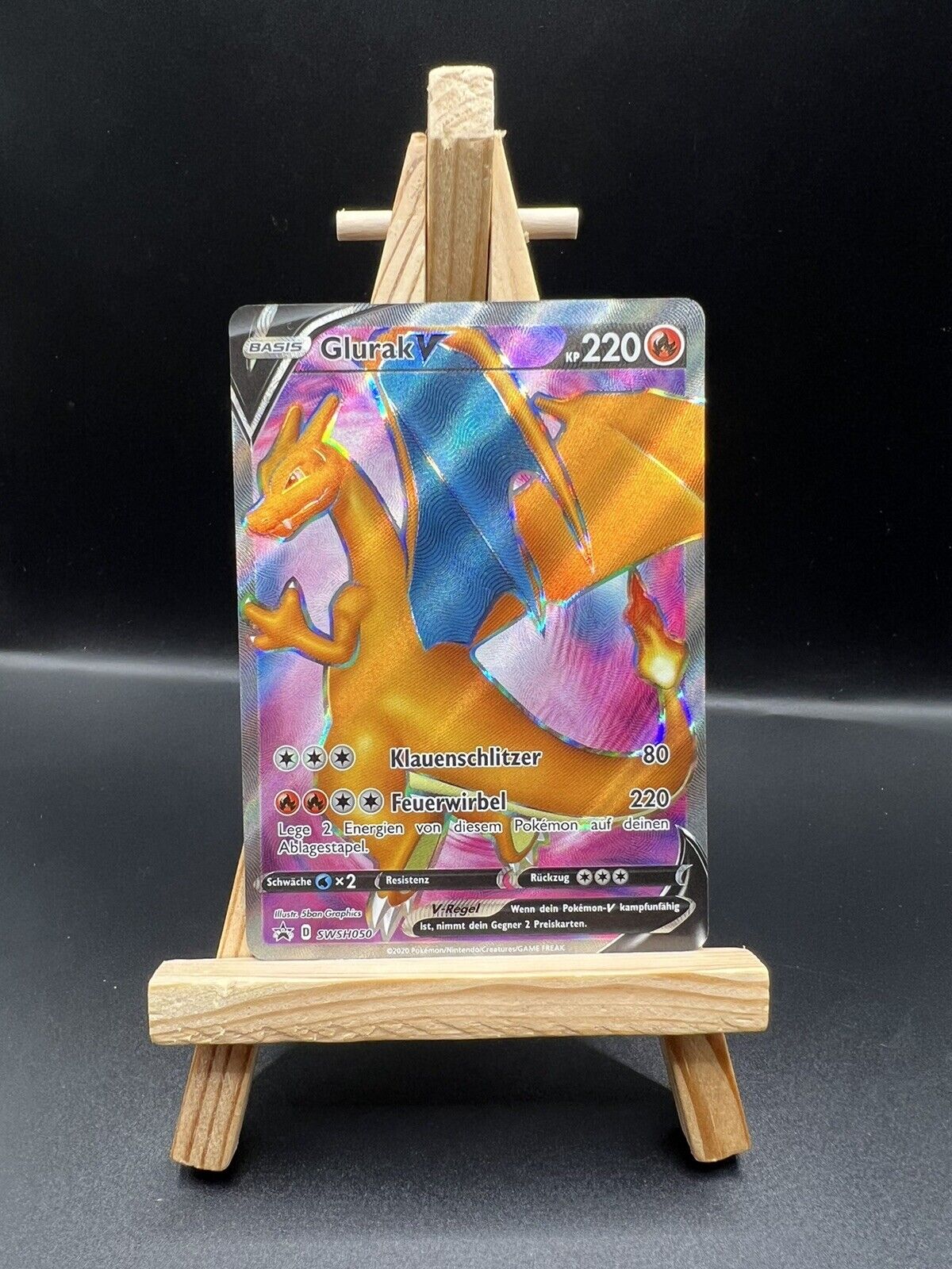 Pokemon Glurak V | German SWSH050 Black Star Promo | Sealed Original Packaging