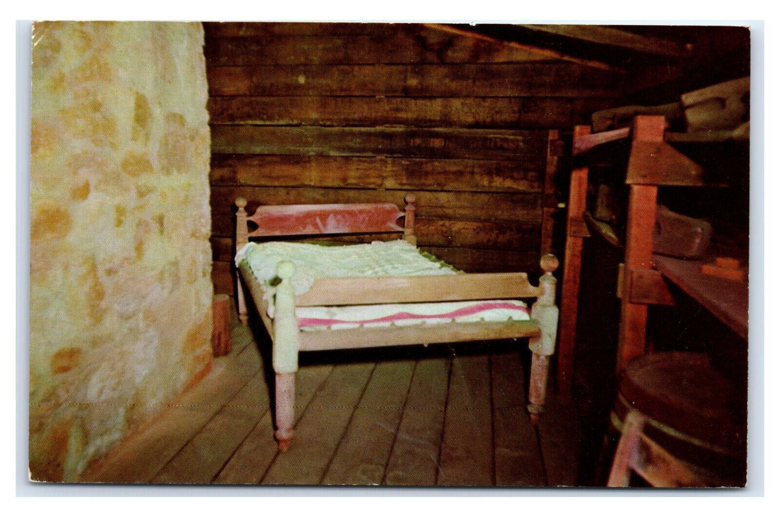 Postcard Lincoln\'s Bed, Second Berry-Lincoln Store, New Salem IL Z6