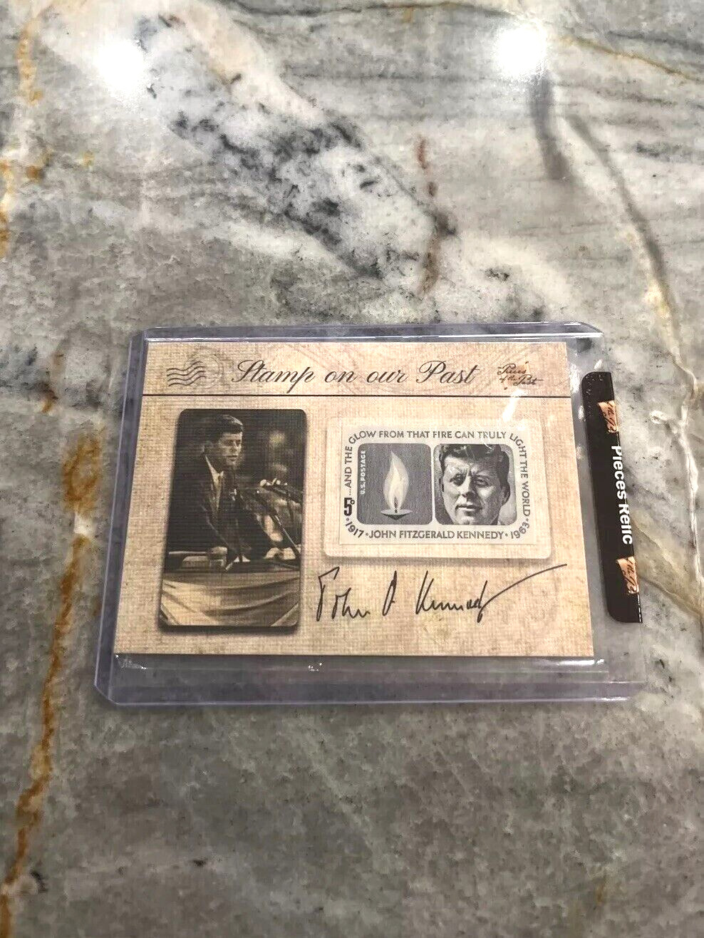 2018 JOHN F. KENNEDY JFK The Bar Pieces Of The Past  5 Cent STAMP RELIC
