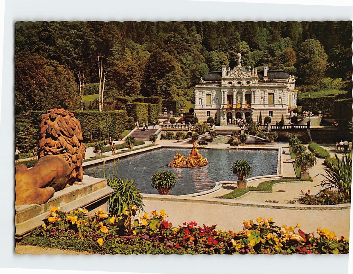 Postcard Königsschloß Linderhof Ettal Germany