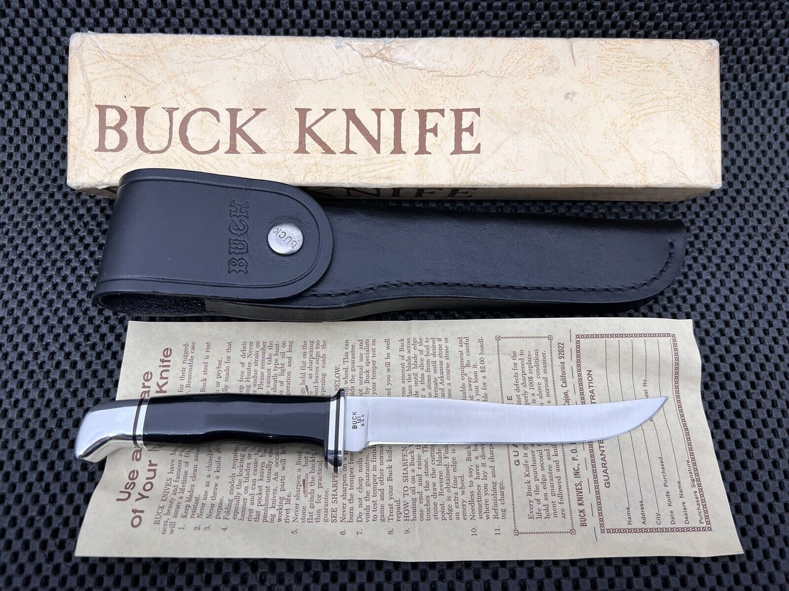 VINTAGE BUCK 121 FISHERMAN FIXED BLADE KNIFE