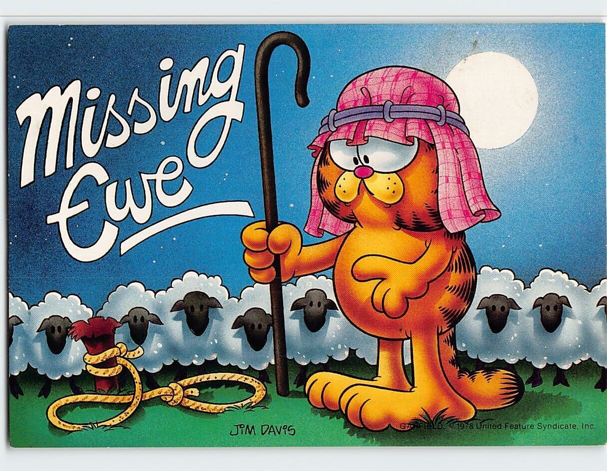 Postcard Missing Ewe Garfield