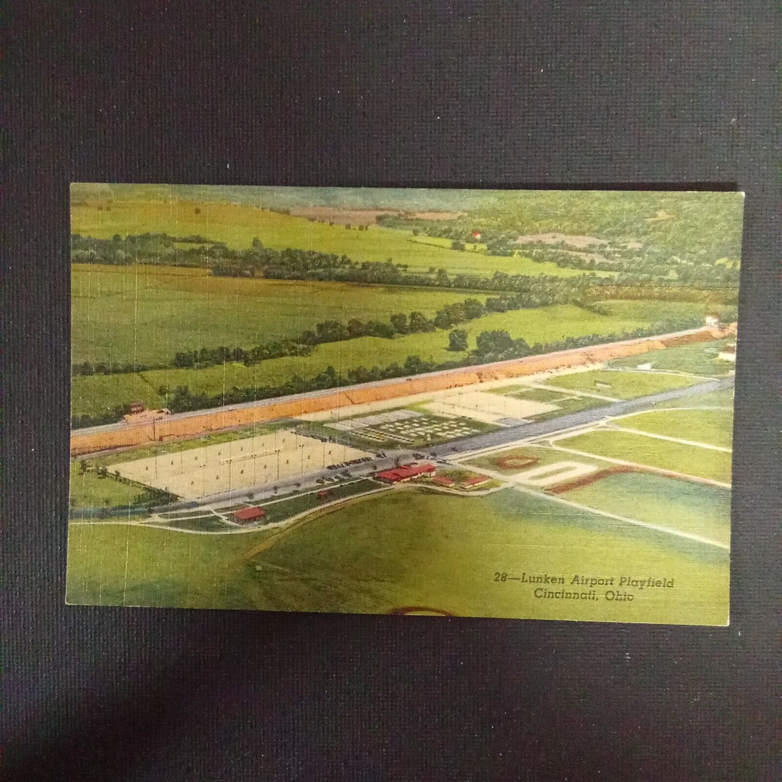 Cincinnati Ohio lunken Airport playfield Vintage Postcard