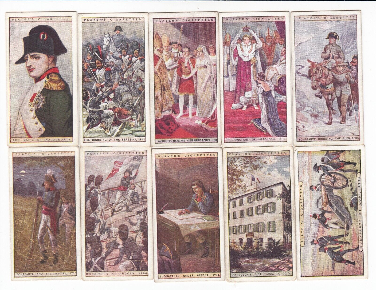 Complete Set of 25 Vintage NAPOLEON BONAPARTE Cards from 1916
