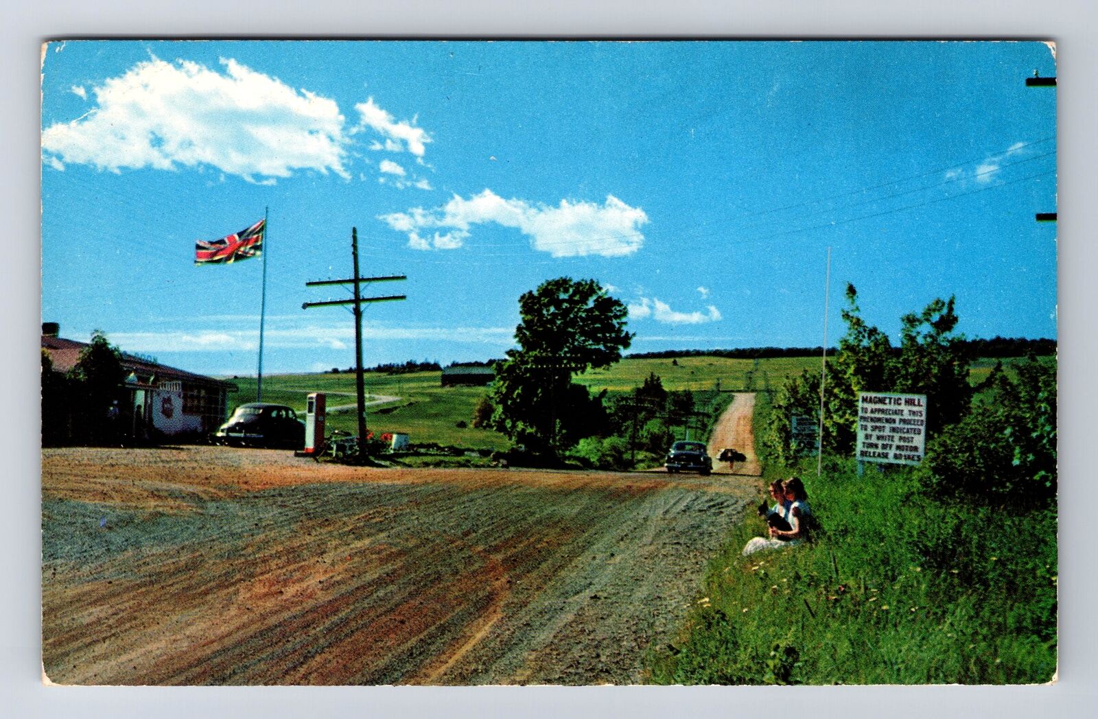 Moncton New Brunswick-Canada, Magnetic Hill, Antique, Vintage Postcard