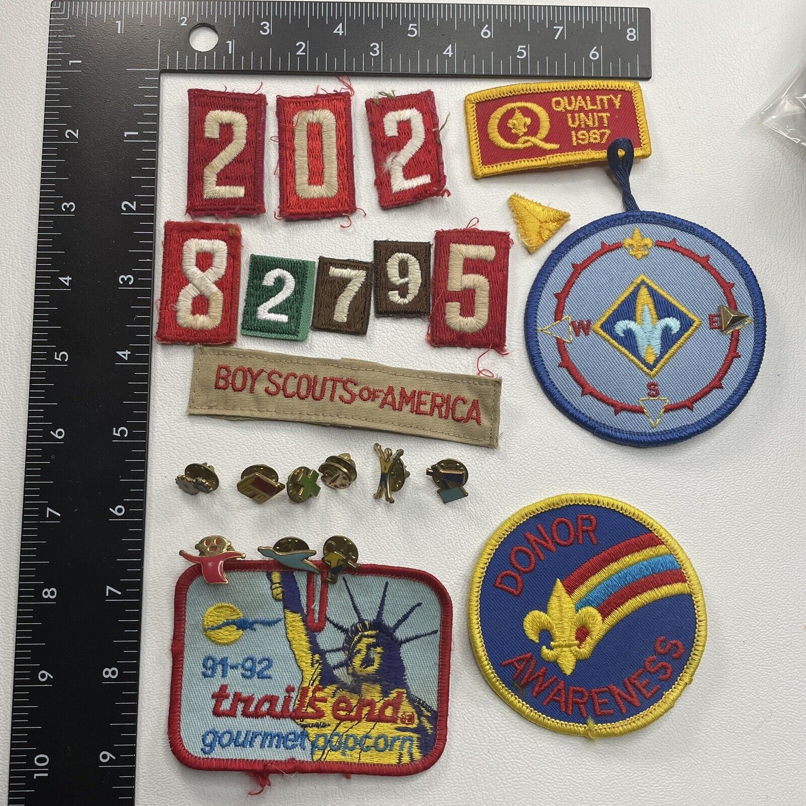 Vtg Boy Scouts Girl Scouts Mixed Lot 13 Patches & 9 Pins  21O7