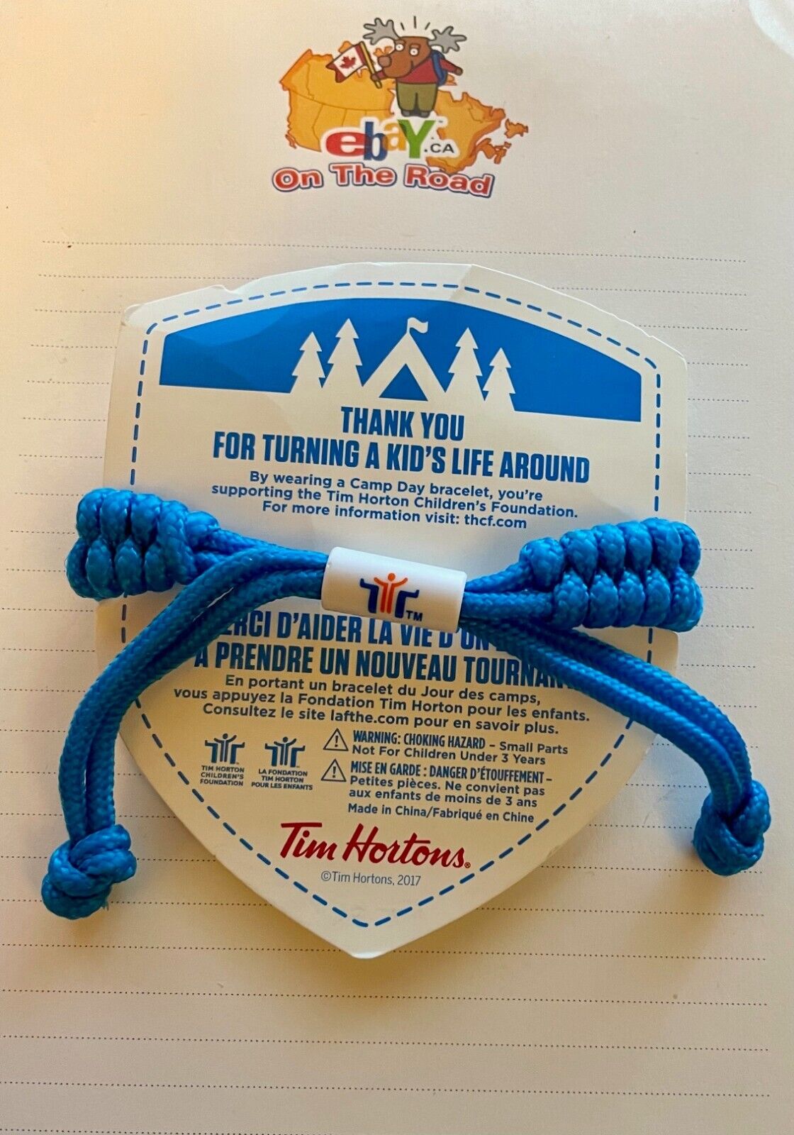 Original 2017 Tim Hortons Camp Day Bracelet