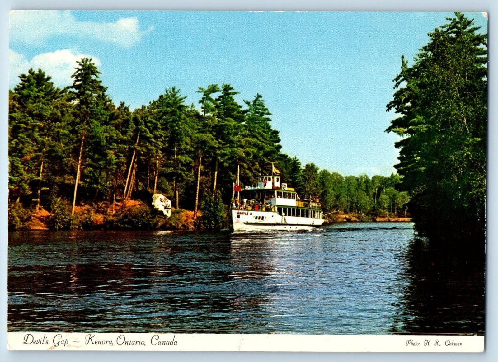 Kenora Ontario Canada Postcard Devils Gap Pleasure Cruiser Argyle c1960 Vintage