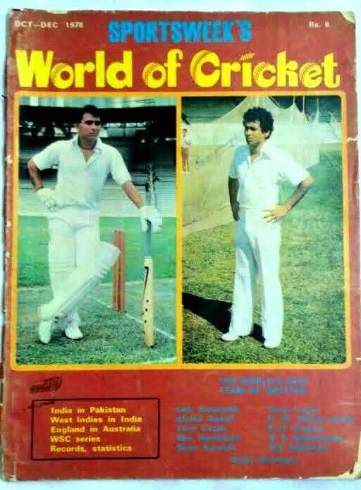 INDIA VINTAGE MAGAZINE SPORTSWEEK\'S WORLD OF CRICKET  OCT - DEC 1978