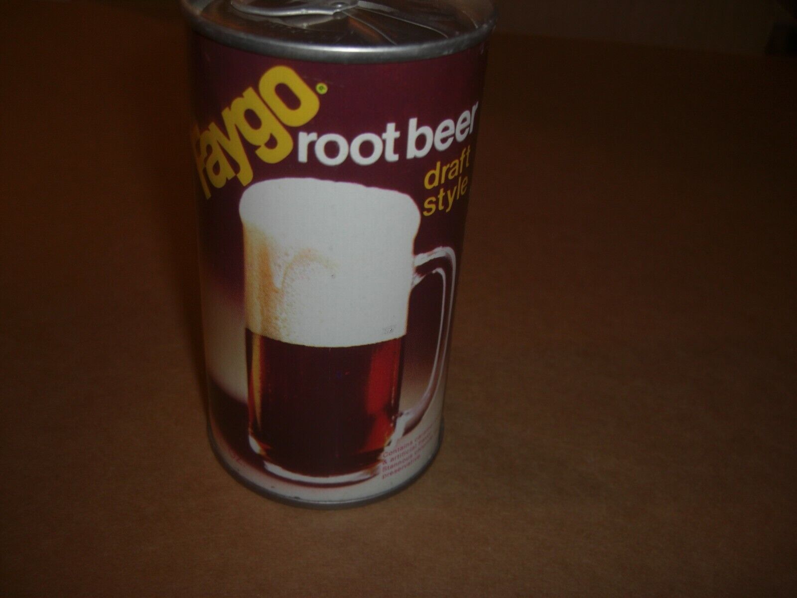 Faygo Root Beer 12 oz. S/S Soda Can Original  1970\'s 