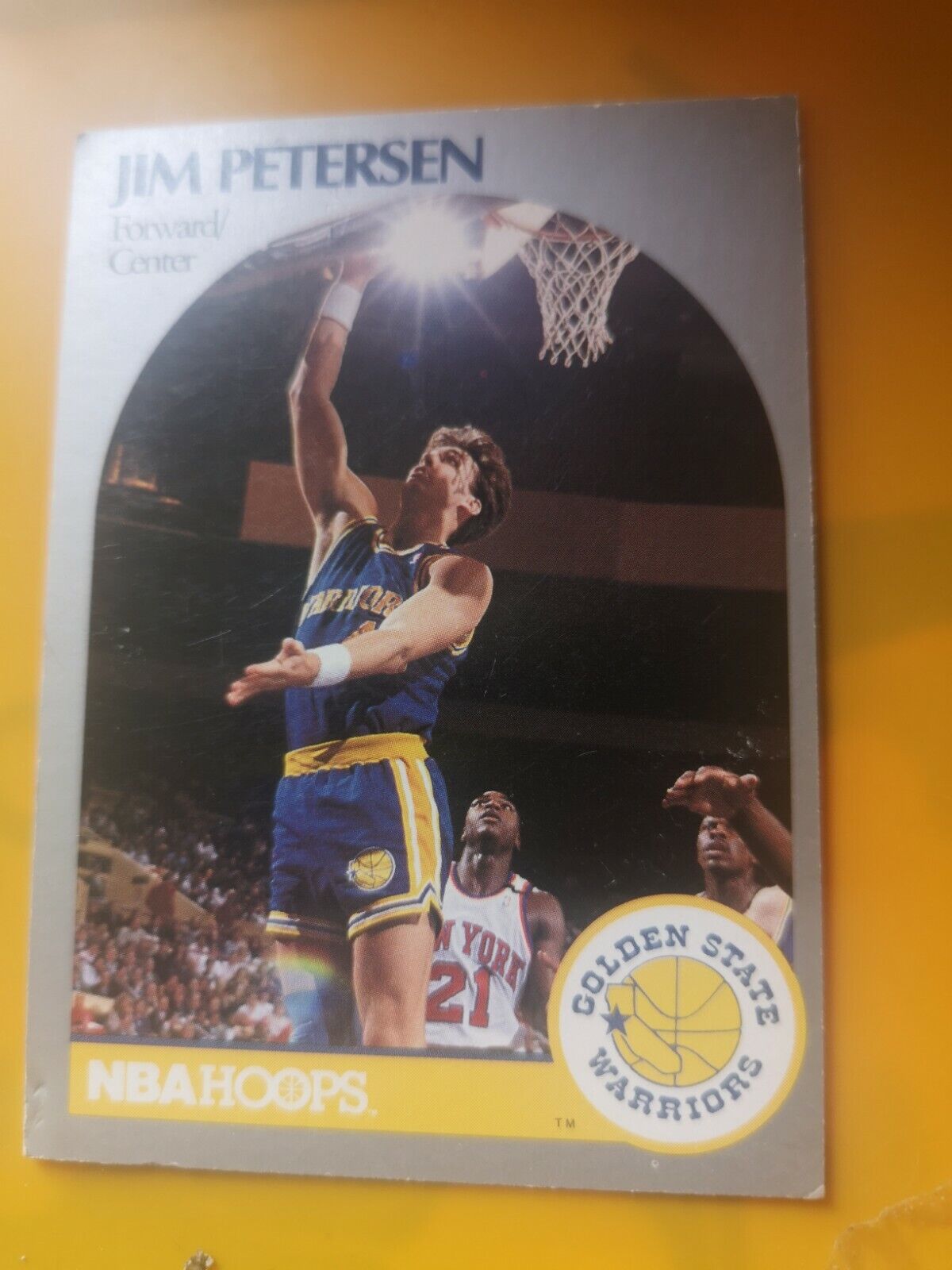 1990 1991 Golden State Warriors #117 Jim Petersen NBA Hoops Collection Card