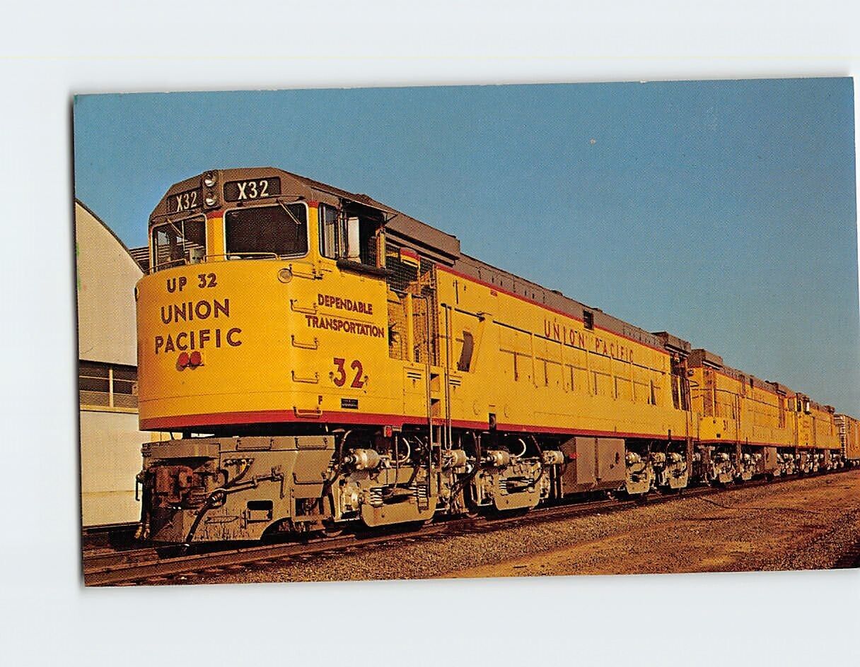 Postcard Union Pacific RR Co. GE U50 East Los Angeles California USA