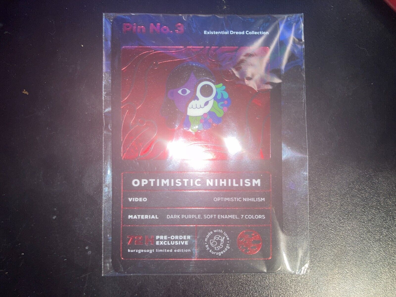 BRAND NEW LIMITED EDITION Kurzgesagt Existential Dread Pin 3 Optimistic Nihilism