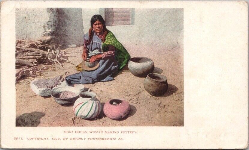 c1899 Native Americana Hopi Postcard \