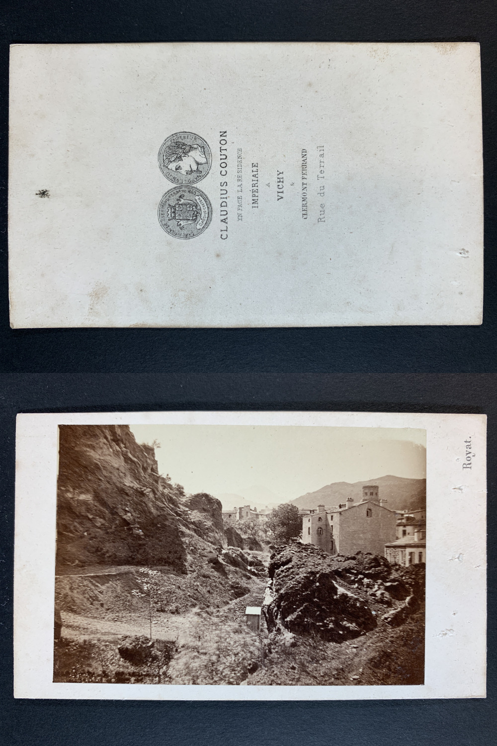Claudius Couton, France, Royat, Panorama Vintage cdv albumen print, CDV, print