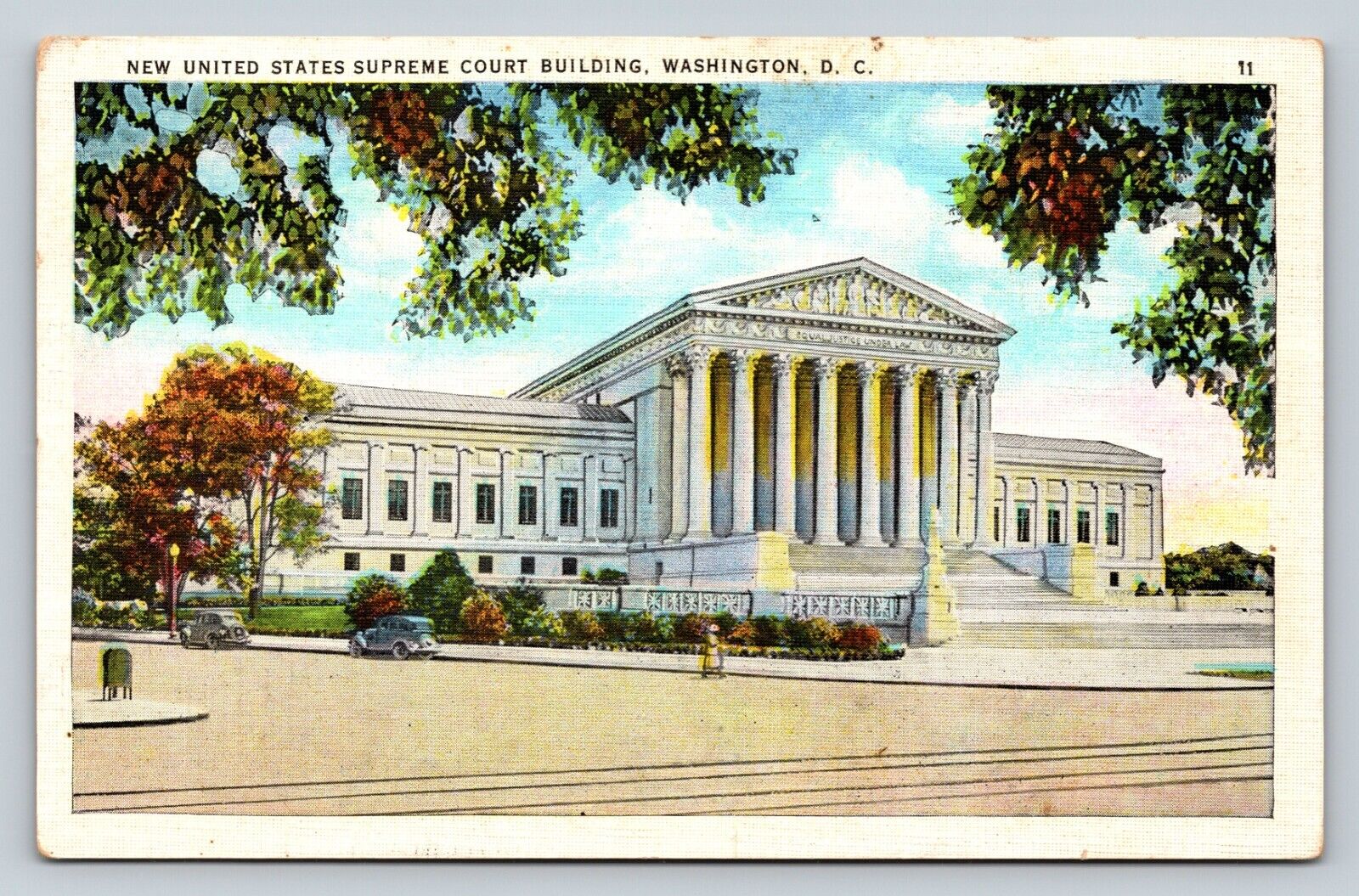 c1936 United States Supreme Court Building Washington D.C. VINTAGE Postcard