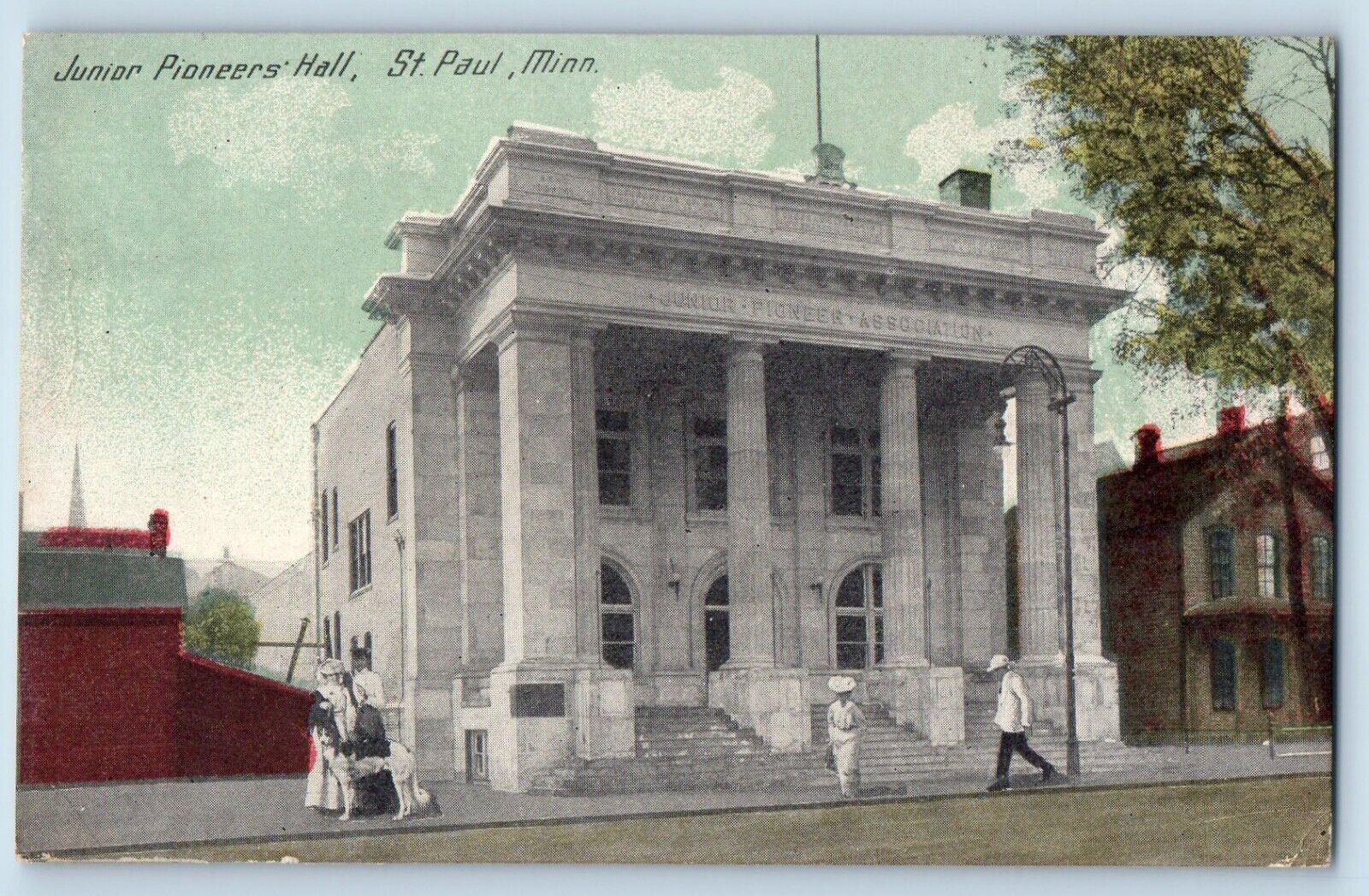 St Paul Minnesota Postcard Junior Pioneers Hall Building Exterior 1910 Unposted