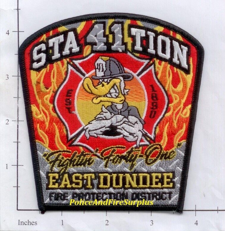 Illinois - East Dundee Station 41 IL Fire Dept Patch - Fightin\' Forty One