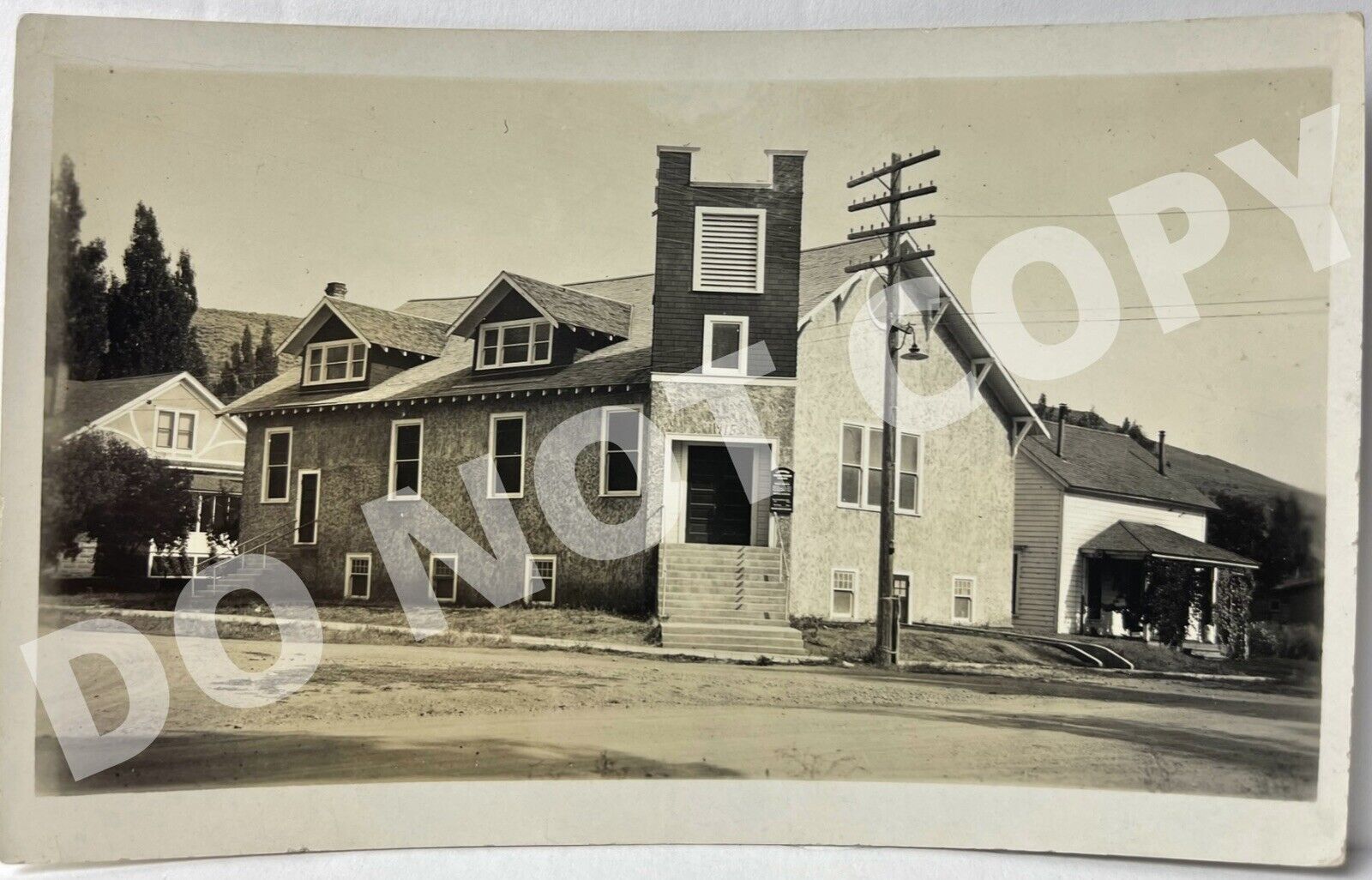 RPPC LAKEVIEW OREGON Presbyterian Church c1900s LAKE COUNTY Real Photo Postcard