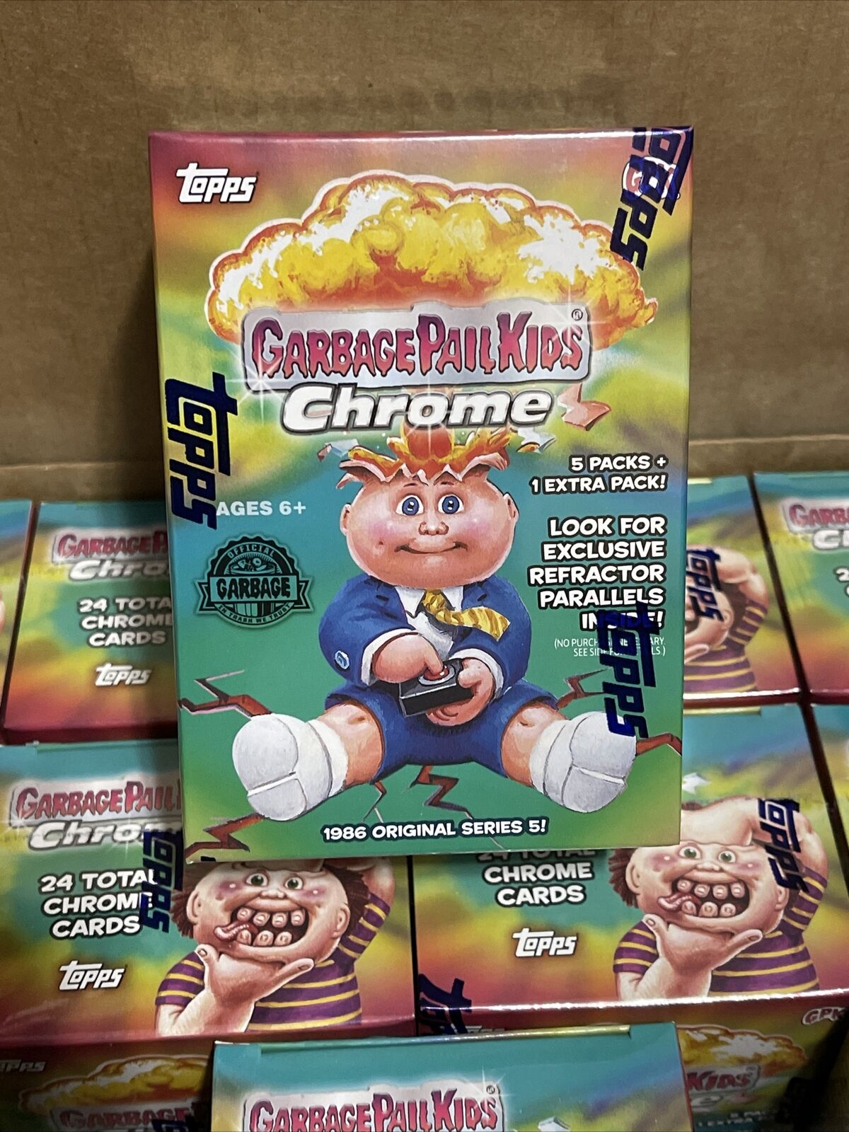 2022 Topps Garbage Pail Kids CHROME SERIES 5 Blaster Box 6 Packs 24 Card Atomic