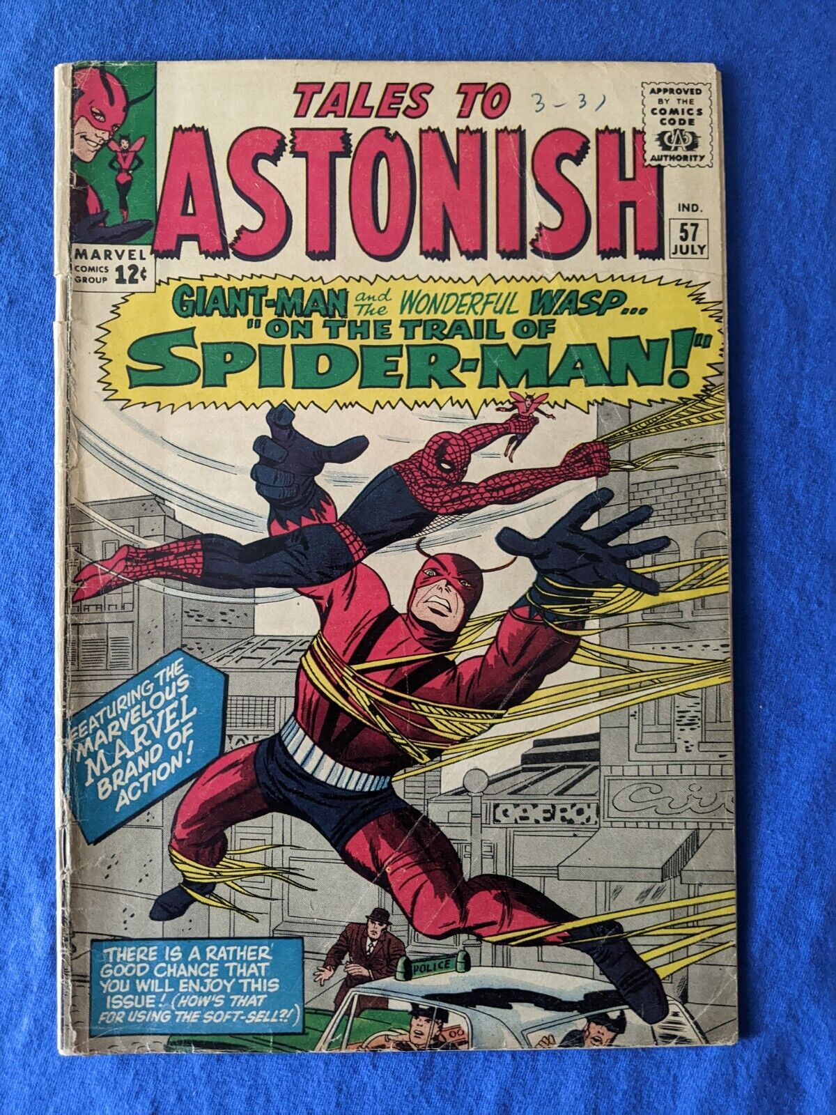 TALES TO ASTONISH #57 (July 1964) Marvel Silver age, early Spider-Man crossover